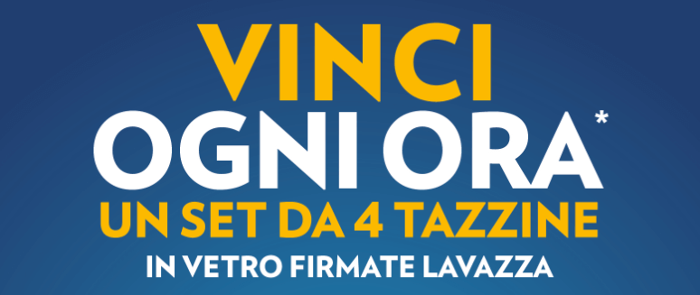 Concorso Lavazza 2024 – Vinci ogni ora un set di tazzine: come partecipare