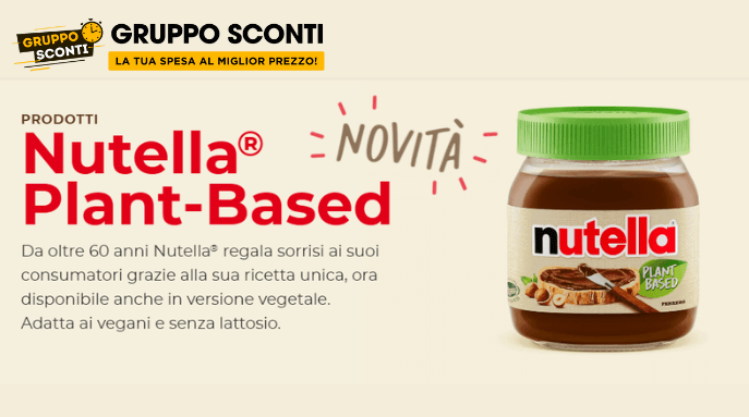 novità nutella plant based promozioni offerte ferrero 2024 gruppo sconti